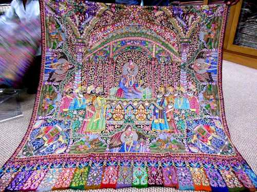 Kalamkari Needle Work Shawls