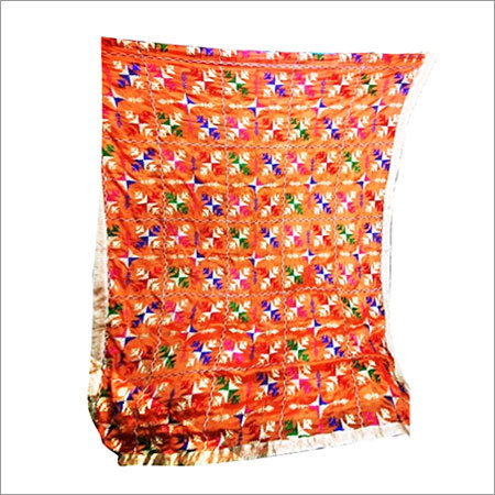 CHENON SILK CREPE PHULKARI DUPATTA