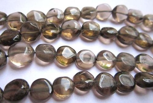 Round Brilliant Cut Smoky Big Size 10-12mm Beads Single Strand 13 Inch