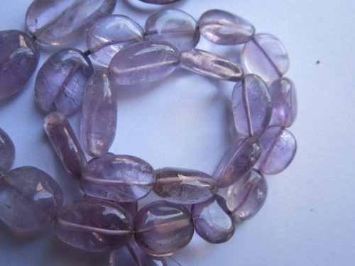 Purple Pink Amethyst Oval Single Strand Beads 13Inch 10X13Mm  