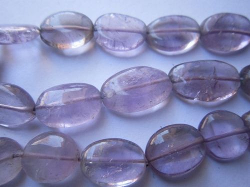 Purple Pink Amethyst Oval Single Strand Beads 7Inch 15X18Mm To 15X20Mm  