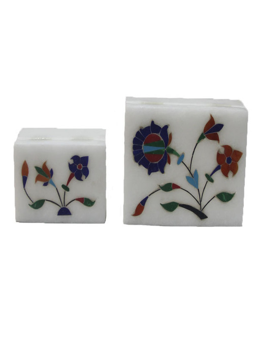 Marble Box with Stone Inlay work