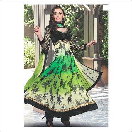 Designer Printed Anarkali Suit
