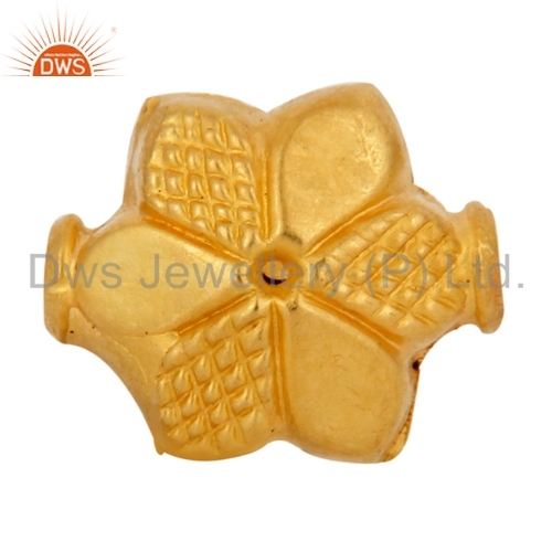 18K Solid Yellow Gold Beads Charms