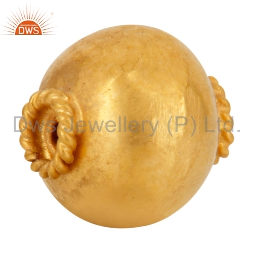 18k Solid Yellow Gold Round Beads Beads