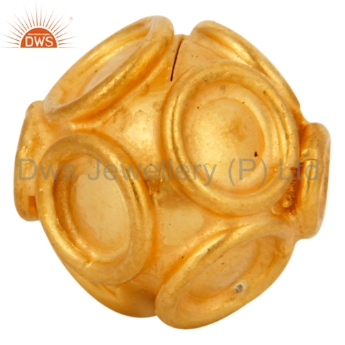 18K Yellow Gold Beads Jewelry Findings