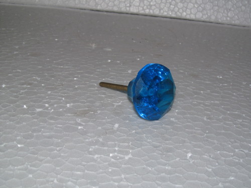 Round Lamp Knob - Glass, 1 Inch Diameter, Blue | Elegant Design, Durable, Easy Installation