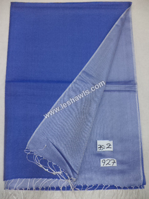 Blue Silk Reversible Shawls