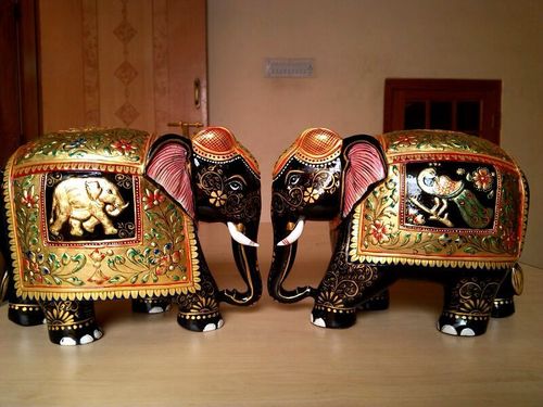 Papire machie elephants embossed