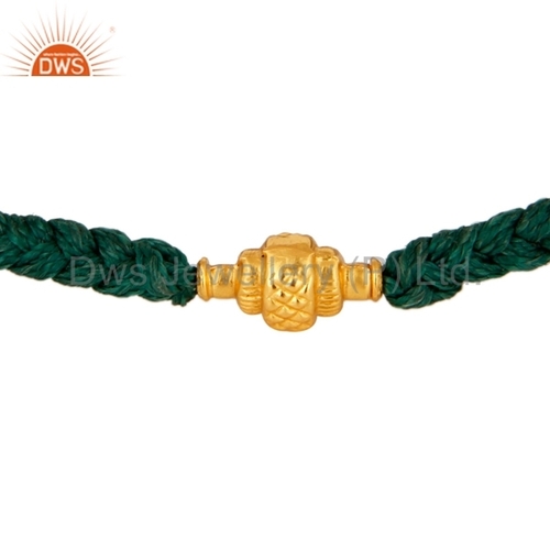 Adjustable Bracelet Solid 18K Gold Bead