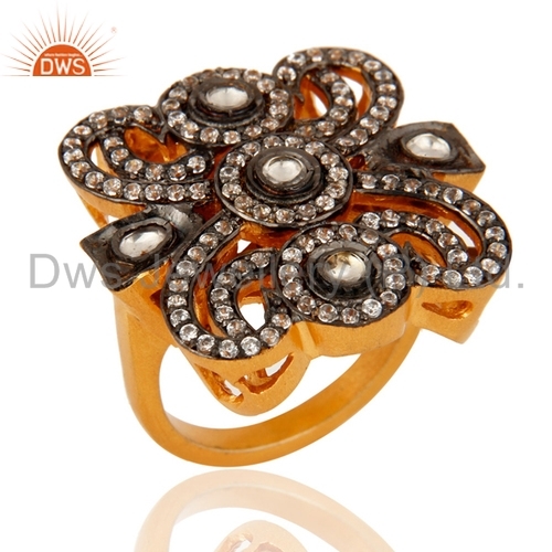 Sterling Silver Crystal Quartz Cz Ring Jewelry Gender: Women