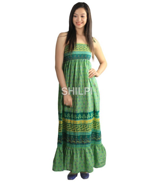 Quick Dry Green Maxi Dress