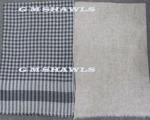 Fine Wool Check Stoles