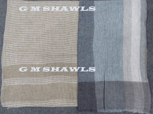 Fine Wool Check Stoles