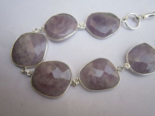 89 cts american amethyst quartz 6pcs connectors 8 inch ready to wear bracelet 