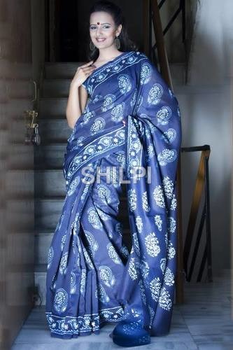 Washable Hand Block Printed Saree