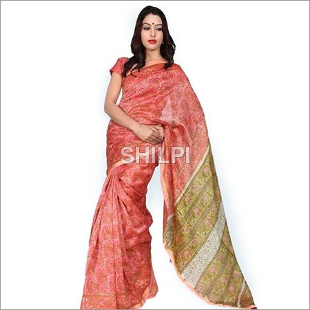 Quick Dry Hand Block Printed Saree