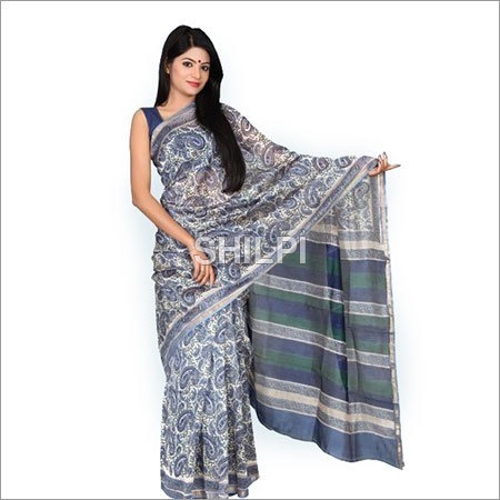 Quick Dry Hand Block Printed Saree