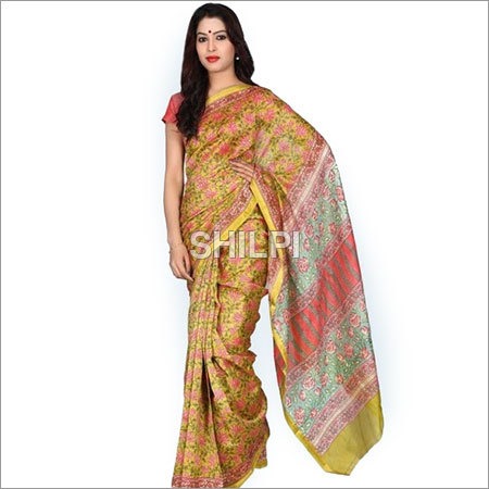 Quick Dry Hand Block Printed Saree