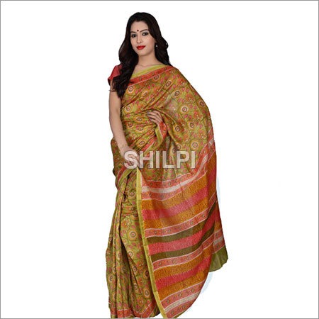 Quick Dry Hand Block Printed Saree