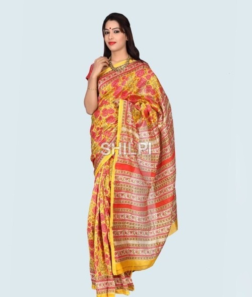 Quick Dry Hand Block Printed Saree