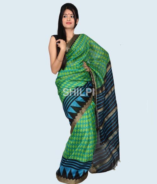 Quick Dry Hand Block Printed Saree