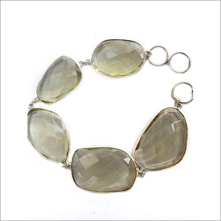 79 cts lemon 6pcs connectors 8 inch ready to wear bracelet 