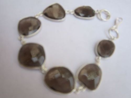 65 cts smoky 7pcs connectors 8 inch ready to wear bracelet 