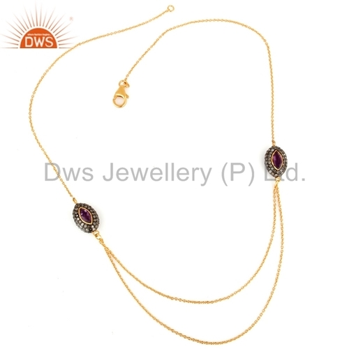 Wholesale Pave Diamond Chain Necklace