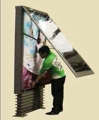 Bus Shelter Both Side Scroller - Aluminum & Steel, Customizable Dimensions, Digital Or Print Display | Attractive Design, Bright Led Lighting, Weatherproof, Quick Install