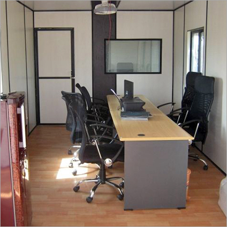 Portable Office Cabin - Wooden Design, PVC and Wood Door | Versatile Use for Office, Shop, Warehouse, Workshop