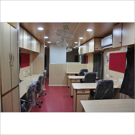 Office Portable Cabin - Wooden Structure, PVC Windows and Doors | Ideal for Mobile Office Space
