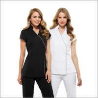 Spa Uniform Fabric - Color: Black White