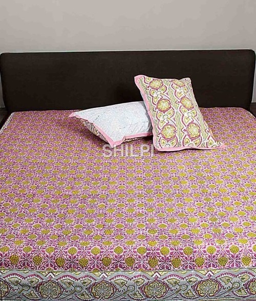 Light In Weight Cotton Hand Block Printed Bed Sheet