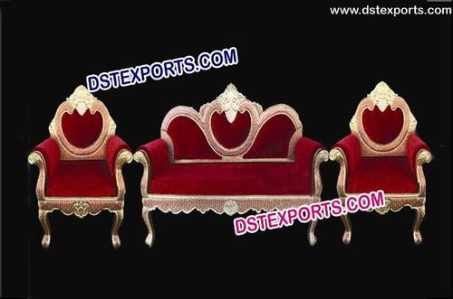 Wedding Red Metal Sofa Set