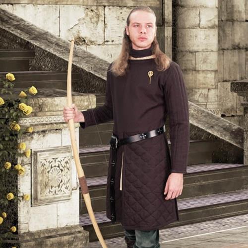 Eddard Stark Gambeson - Cotton Blend, S-XL, Brown | Comfort, Protection, Maneuverability, Padded Tunic Length