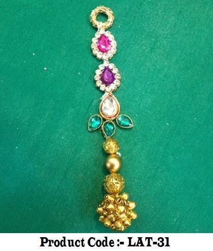 Brooches Tassel - Metal & Stones, 10cm, Gold | Elegant Design, Durable Material, Glossy Finish