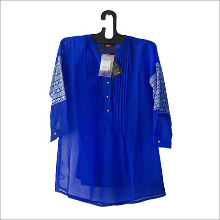Full Sleeve Blue Kurti