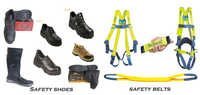 Industrial Safety Products - Leather Synthetic Non-slip Footwear , Adjustable Belts For Worker Protection, Waterproof, High Tensile Strength