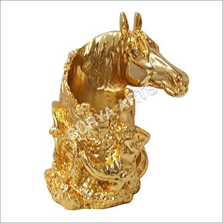 Multicolor Pure Gold Plated Horse Statue