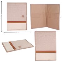 Natural Jute Folder - Jute Material, Flexible Design, Plain Pattern , Modern Style For Safe Document Organization