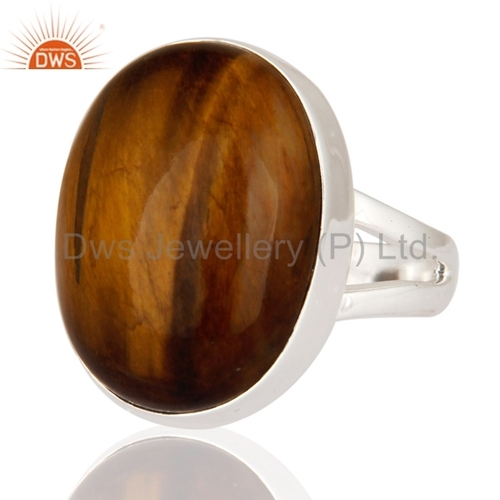 Tiger Eye 925 Silver Ring Gender: Women