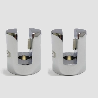 Brass Glass Round Bracket - Brass, 25x15mm, Polished | Secure Hold, Easy Install, Durable Glass Support