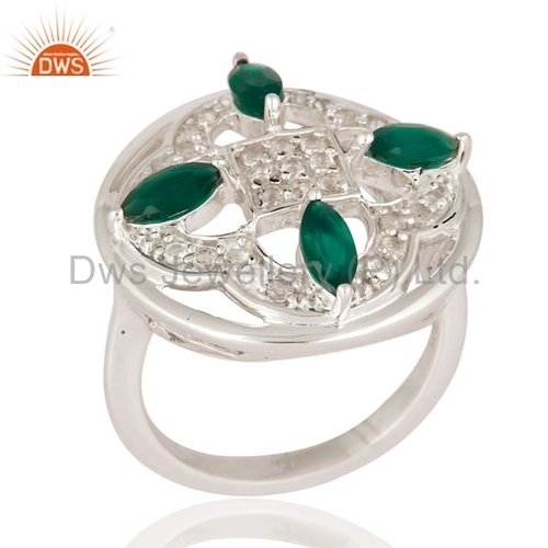 Multi Gemstone 925 Sterling Silver Cocktail Rings - Size 5-10 US, Featuring Elegant Topaz Stones | Handcrafted Fine Jewelry with Flawless Quality