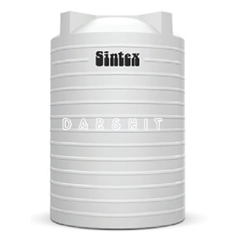 Sintex Cylindrical Vertical Close Top White Chemical Storage Tank