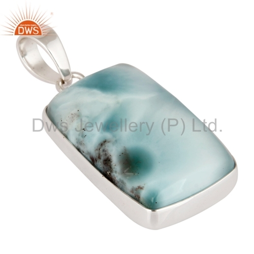 Natural Lapis Gemstone Fine Sterling Silver Pendant Jewelry Gender: Unisex