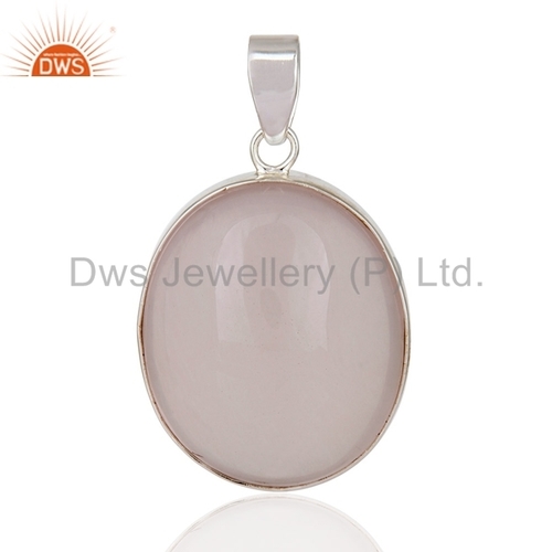 Rose Quartz Sterling Silver Pendant