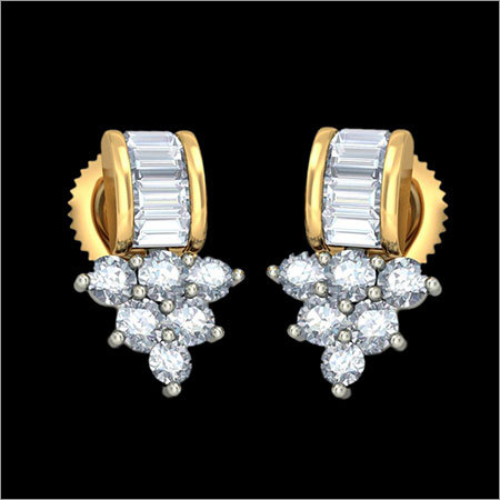 Diamond Stud Gold Earings