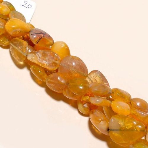 Golden Welo Fire Ethiopian Opal Plain Nuggets Beads Approx 13x16mm To 10x15mm 8 Inch #20