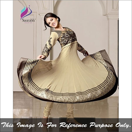 Appealing Beige Designer Anarkali Salwar Suit